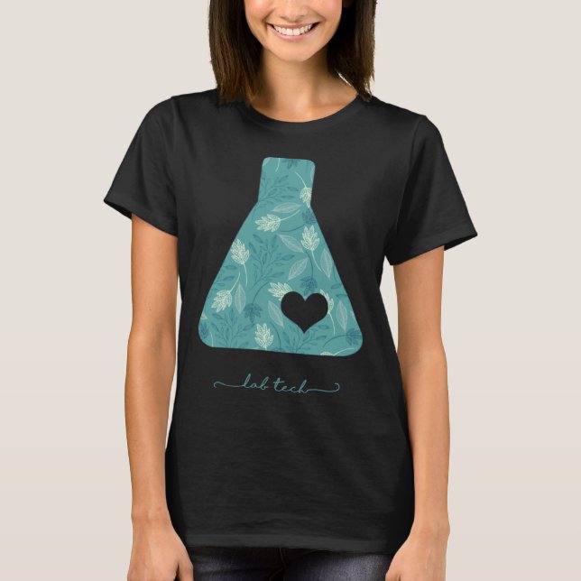 T-shirt Beaker with heart medical lab tech love lab week (Devant)