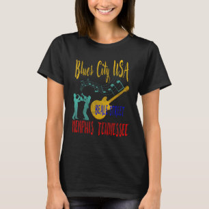 T-shirt Beale Street Grooves Memphis Musique Blues Rock En