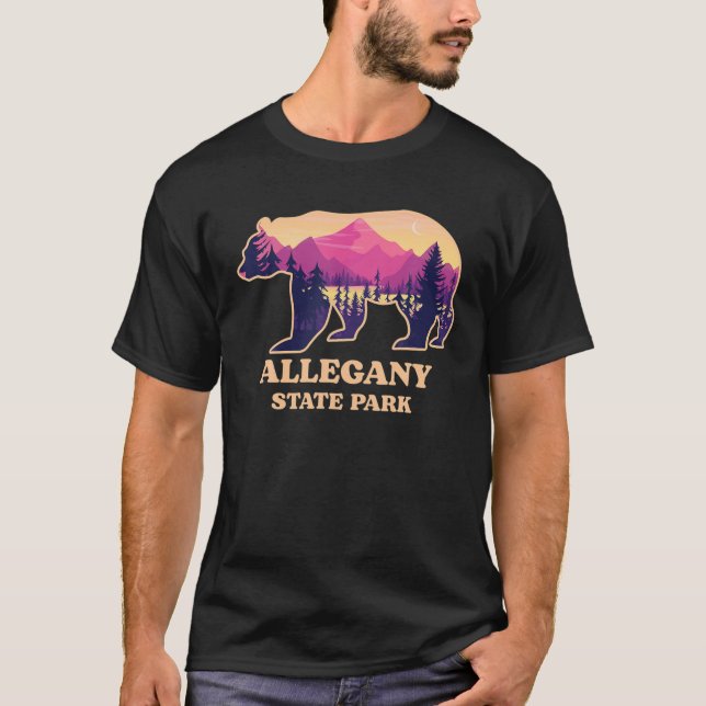 T-shirt Bear Allegheny National Forest Pennsylvanie Randon (Devant)