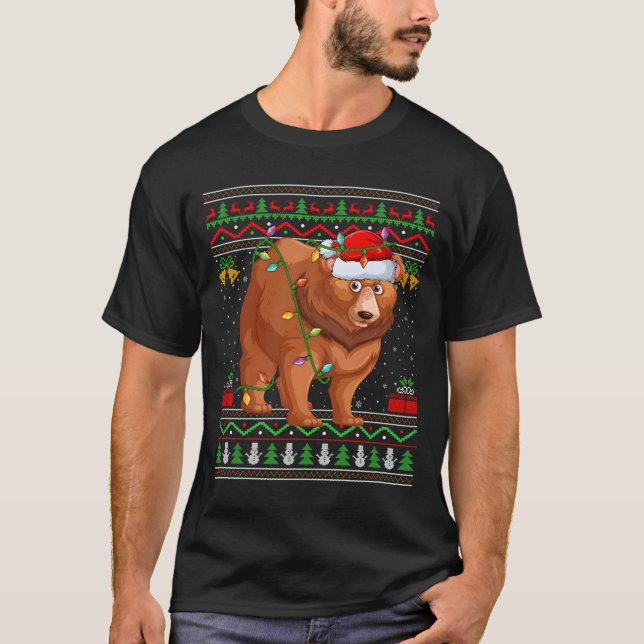 T-shirt Bear Animal Ugly Grizzly Bear (Devant)