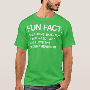 T-shirt Bear Arms Shall Not Be Infringed Funny Animal Pun