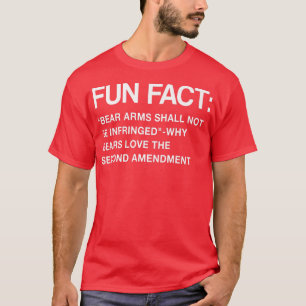 T-shirt Bear Arms Shall Not Be Infringed Funny Animal Pun 