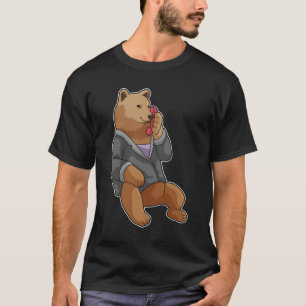 T-shirt Bear as Secretary with Phone