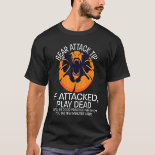 T-shirt Bear Attack Tip Camping Randonnée Outdoor Travel V