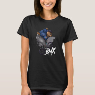 T-shirt Bear Bmx Rider Bmx Biker Stunts Vélo Cycliste Bm