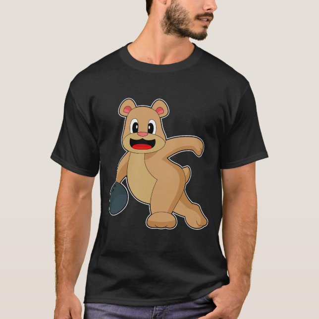 T-shirt Bear Bowling Bowling (Devant)