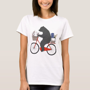 T-shirt Bear & Bunny sur Vélo aller pique-niquer amour mig