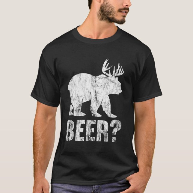 T-shirt Bear Deer Beer (Devant)