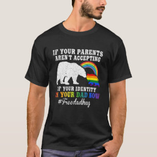 T-shirt Bear Free Papa Hugues Drapeau LGBT Rainbow LGBTQ P