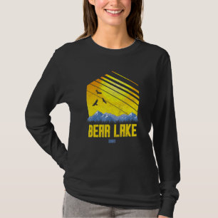 T-shirt Bear Lake Idaho Mountains Randonnée Camping Vintag