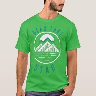 T-shirt Bear Lake Utah Mountain Ski Randonnée Bateau de pê