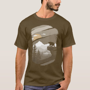 T-shirt Bear Mountain Forest pour hommes garçons
