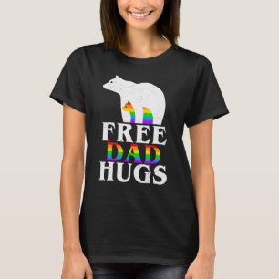 T-shirt Bear Papa Gratuit Papa Encarts Rainbow Drapeau Lgb