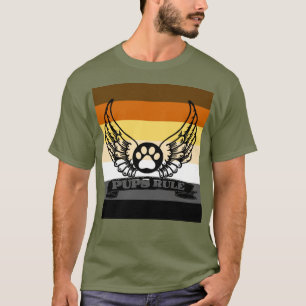 T-shirt Bear Pride Drapeau PUPS Règle Angel Ailes PUP Paw