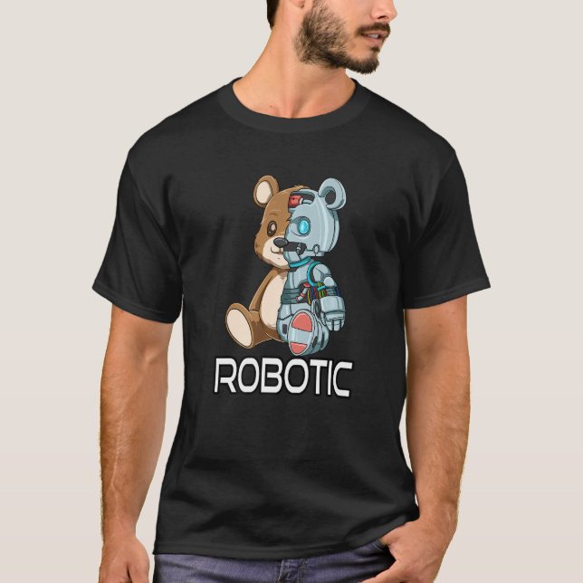 T-shirt Bear Robot Robotic Cyborg (Devant)