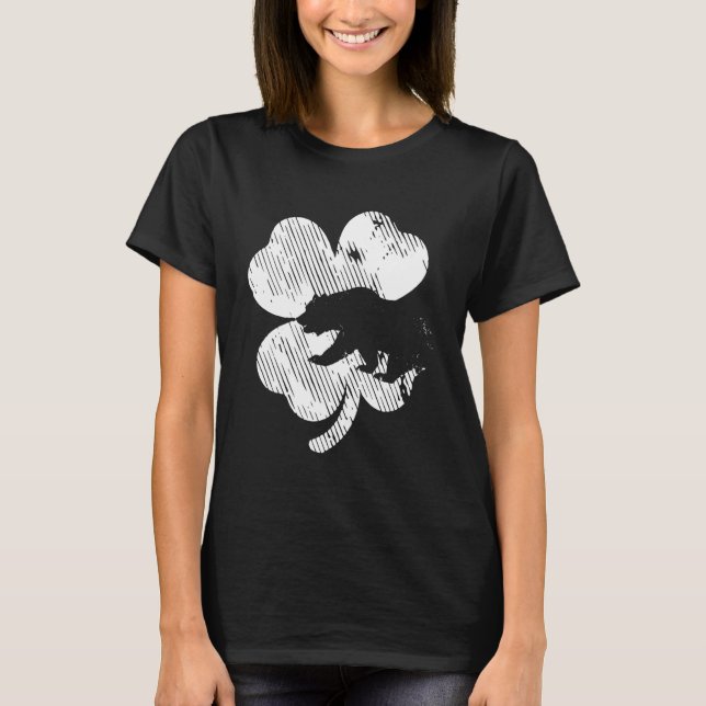 T-shirt Bear Shamrock St Patrick's Day Irish Clover Saint  (Devant)