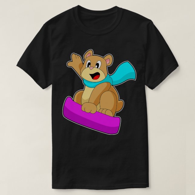 T-shirt Bear Snowboard (Design devant)
