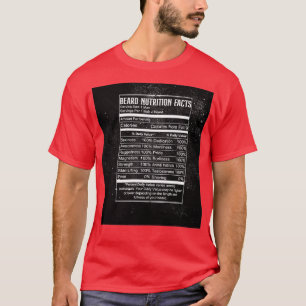 T-shirt Beard Bear Never Mess With Nutrition Facts