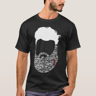 T-shirt beard blanc rouge