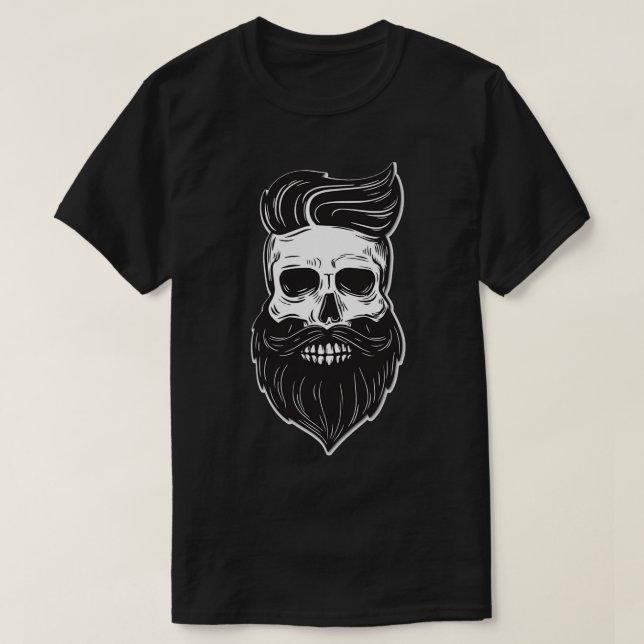 T-shirt Beardadelphia Skull Beauté Papa (Design devant)