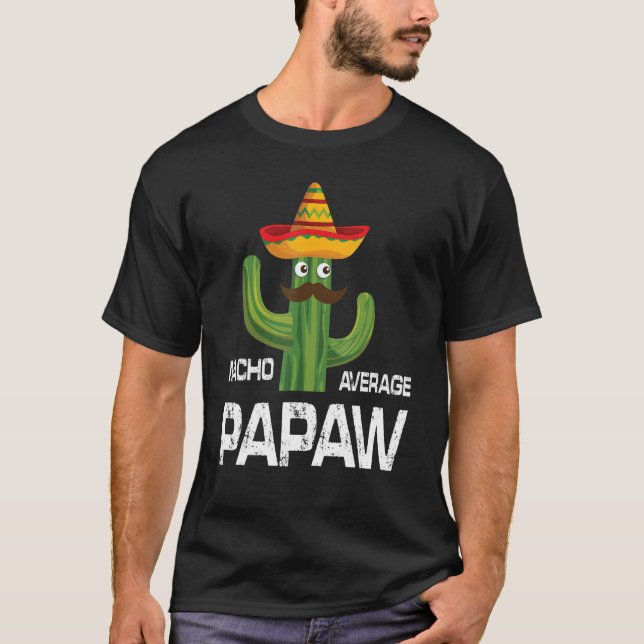 T-shirt Bearded Cactus Man Face Cinco De Mayo Nacho Averag (Devant)