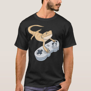 T-shirt Bearded Dragon Video Game Gamer Pagona Bearded Dr.