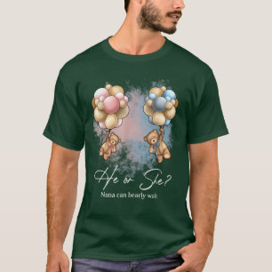 T-shirt Bears Balloons Nana peut attendre avant la révélat