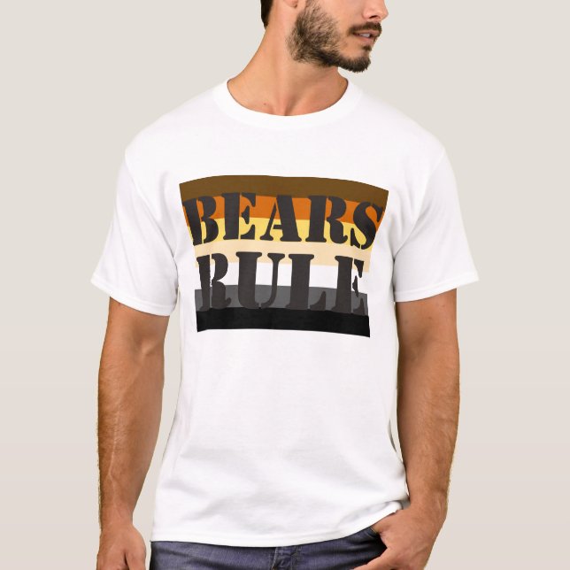 T-shirt Bears Rule Bear Fierté Indicateur (Devant)