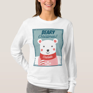 T-shirt Beary Christmas mignon dessin animé ours polaire a