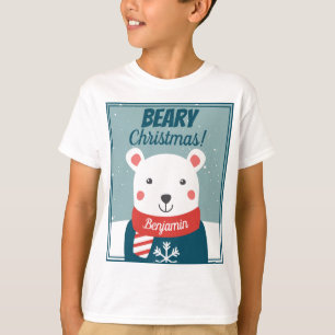 T-shirt Beary Christmas mignon dessin animé ours polaire a