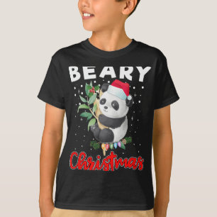T-shirt Beary Joyeux Noël Pour Panda Les Amateurs D'Ours D