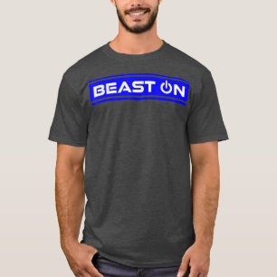 T-shirt Beast ON Blue Gym Fitness Fitness entraînement Gym