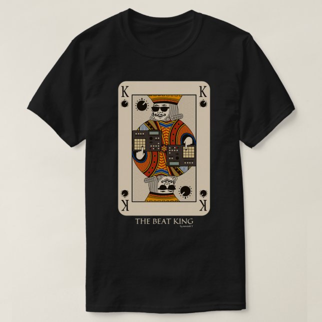 T-shirt Beatmaker King Card pour producteur de musique et  (Design devant)