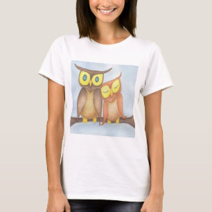 T-shirt Beau Aquarelle Chouette Amateurs