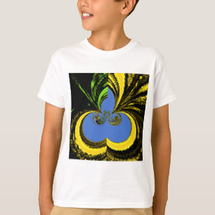 T-shirt Beau Beau Art Sud-Africain Jaune et Bleu