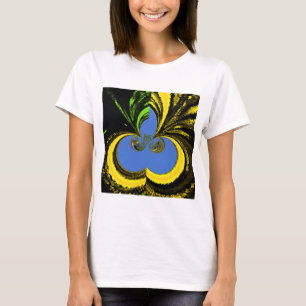 T-shirt Beau Beau Art Sud-Africain Jaune et Bleu