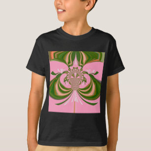 T-shirt Beau bébé rose vert et blanc Kaleidoscope