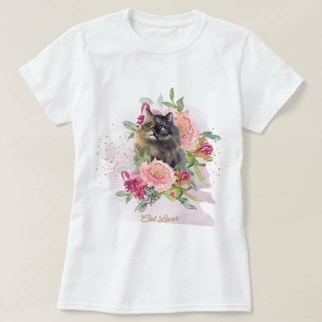 T-shirt Beau Cadeau Pour Sa Maman De Chat Perse (Design devant)
