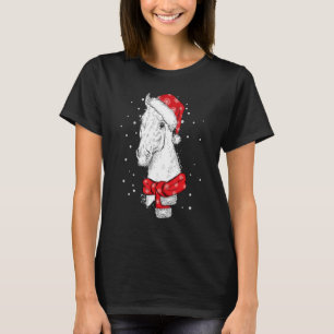 T-shirt Beau Cheval dans un Casquette de Nouvel An et Écha