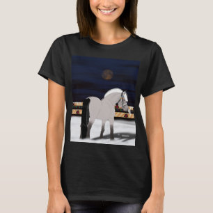 T-shirt Beau cheval norvégien de fjord dans la neige