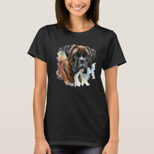 T-shirt Beau chien de boxe en aquarelle