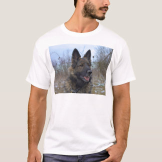 T-shirt beau chiot berger allemand noir et feu