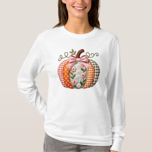 T-shirt Beau Citrouille à motifs de patchwork
