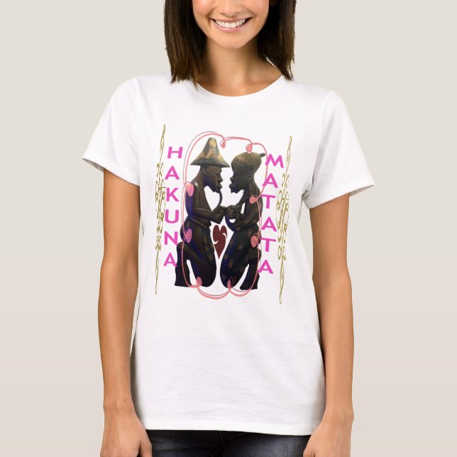 T-shirt Beau couple d'Afrique Extraordinaire : un art roma (Devant)