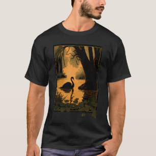 T-shirt Beau cygne noir sur l'eau Parfait pour les oiseaux
