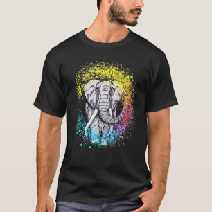 T-shirt Beau Eléphant Coloré T Pour Hommes Femmes Animal