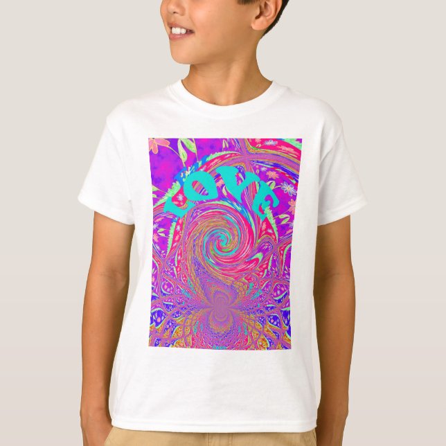 T-shirt Beau Extraordinaire Love Whirl Texte Art Imprimer  (Devant)
