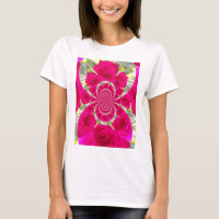 Beau Extraordinaire Roses rouges Motif Kaleidoscop