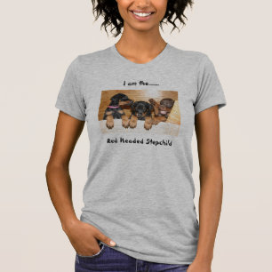T-shirt Beau-fils dirigé rouge