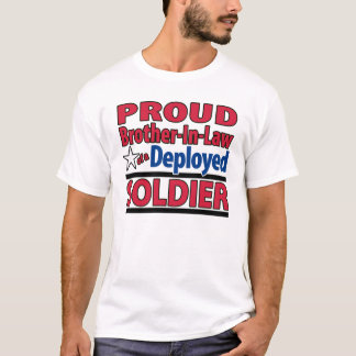T-shirt Beau-frère fier d'une chemise déployée de soldat